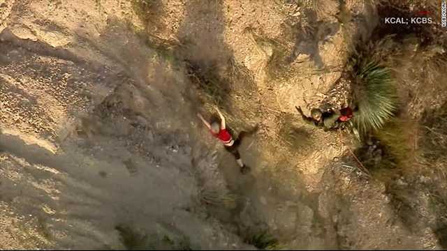 Hiker Dangling Off California Cliff Saved By Helicopter