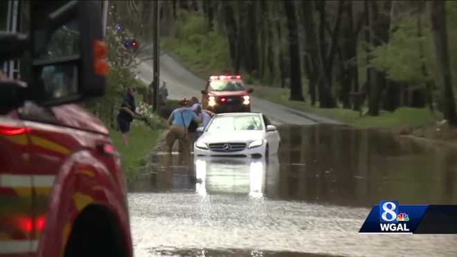 A&#x20;woman&#x20;was&#x20;rescued&#x20;from&#x20;her&#x20;vehicle&#x20;when&#x20;she&#x20;became&#x20;stranded&#x20;in&#x20;high&#x20;water&#x20;in&#x20;Warwick&#x20;Township,&#x20;Lancaster&#x20;County.