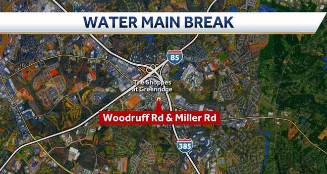 Water line break on Woodruff Road expected to impact AM commute