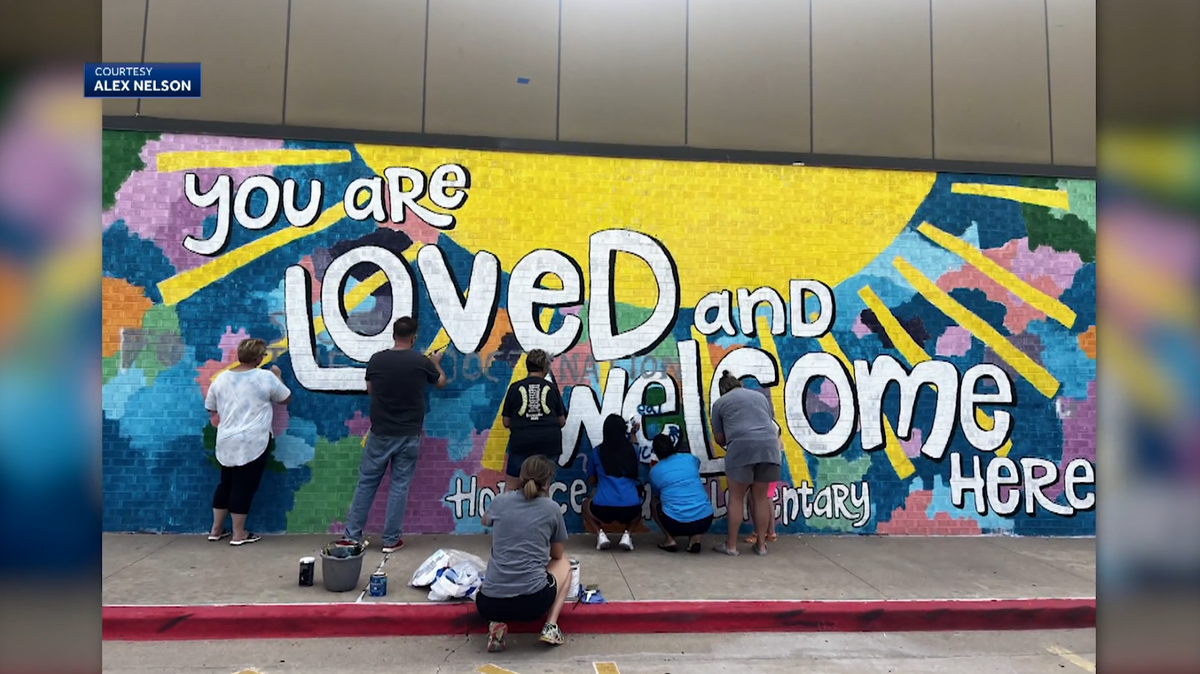 Woodward elementary school mural vandalized weeks after finished