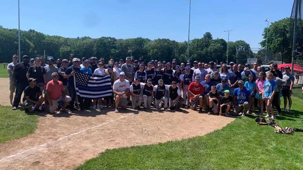 Worcester police support son of fallen officer by attending game