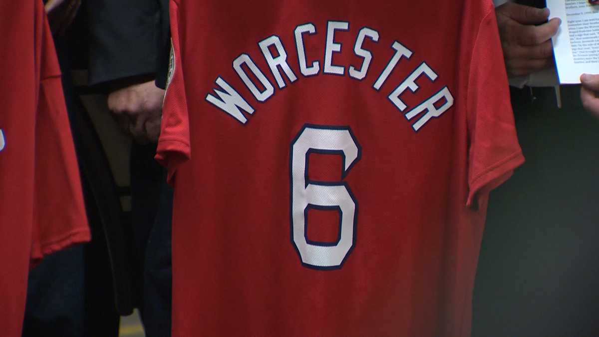 Worcester Woo Sox Red Sox Pride Night Purple T-Shirt men's