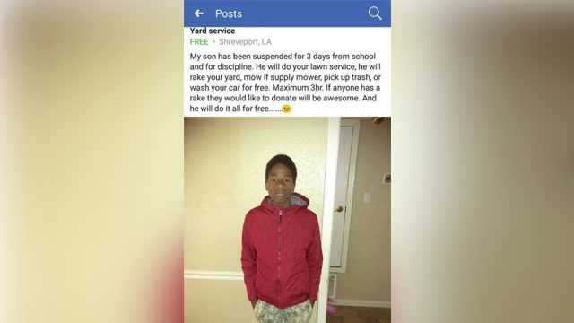 Mom Makes Son Do Free Yard Work As Punishment For Being Suspended From