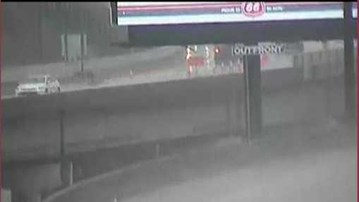 Truck smashes into KDOT sign