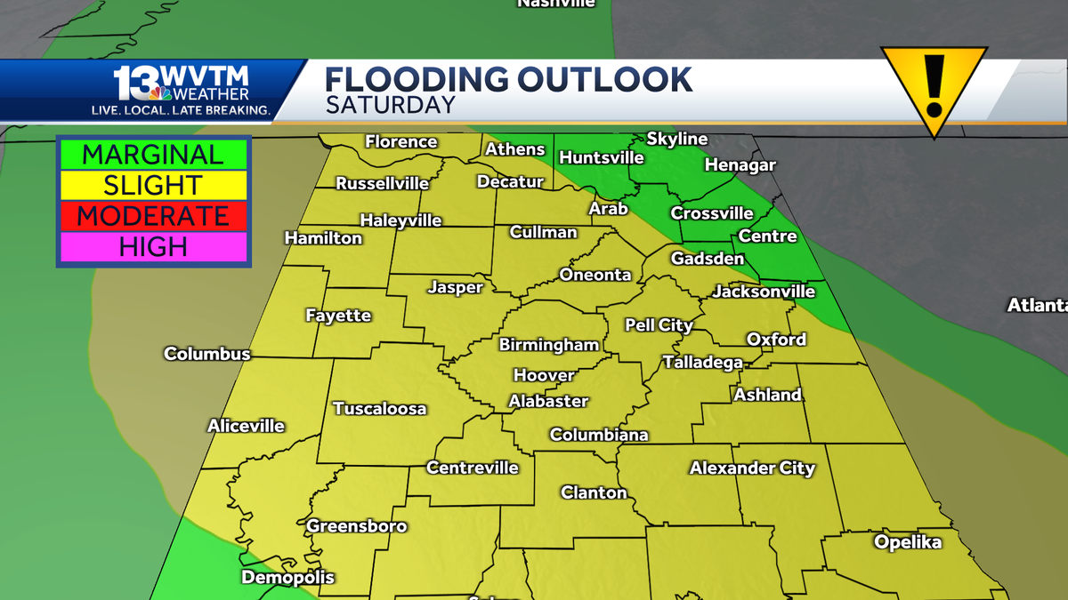 Flood warning for heavy tropical rainfall this weekend