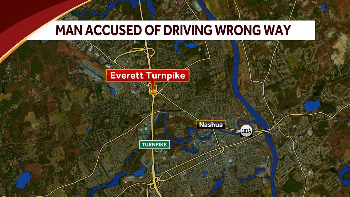 Man accused of driving wrong way on Everett Turnpike in NH