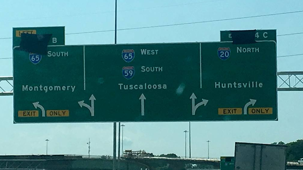 Directions To Interstate 59 Oops: Wrong Directions On New Interstate Sign In Birmingham