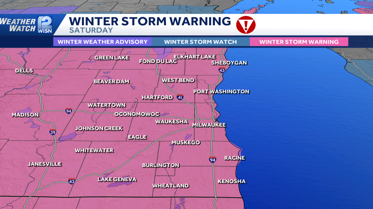 Winter Storm Warning: 6-10 inches of snow for SE Wisconsin on Saturday