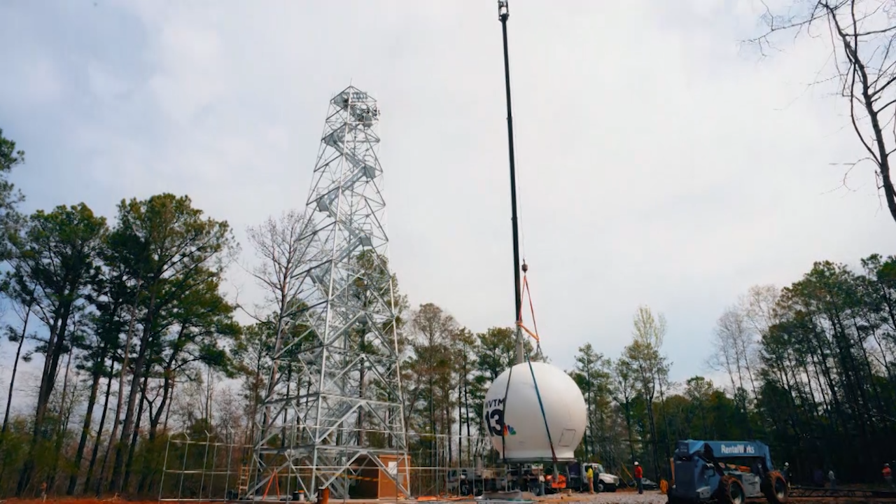 PHOTOS: WVTM 13 Live Doppler Radar Rises Up In Central Alabama