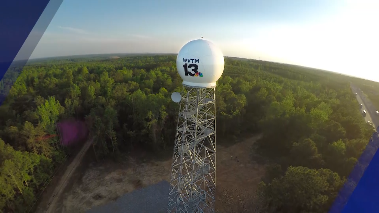 PHOTOS: WVTM 13 Live Doppler Radar Rises Up In Central Alabama