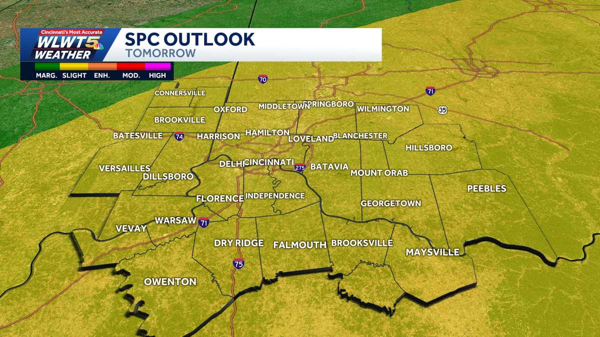 Two rounds of storms Wednesday bring heavy rain, tornado risk - WLWT
