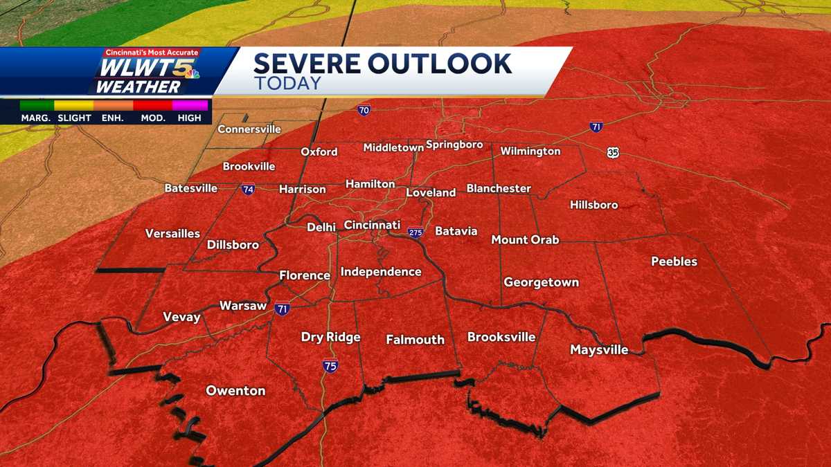 Threat for tornadoes, hail, strong winds as storms move through Tuesday