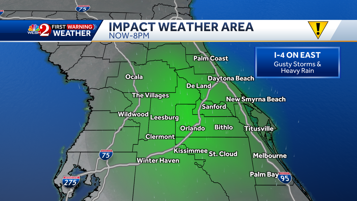 Severe thunderstorm could move across Central Florida today