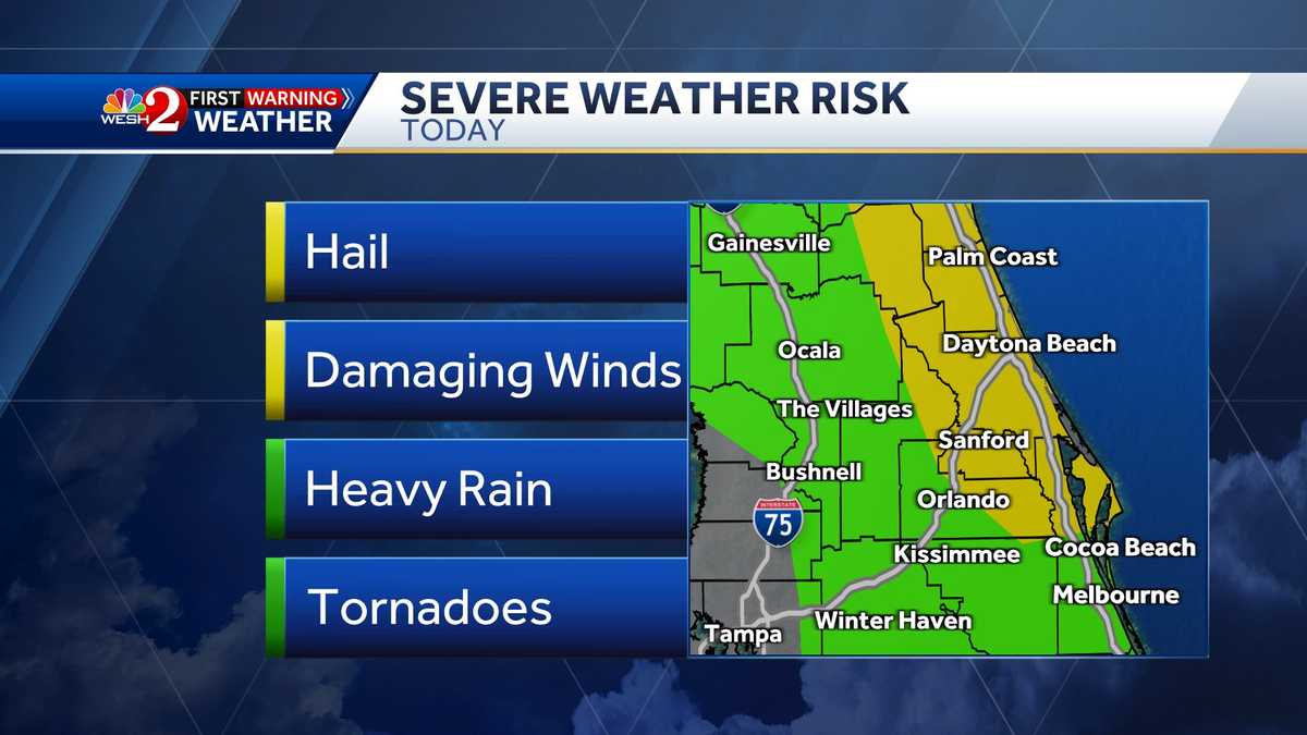 Severe weather threat Thursday afternoon in Central Florida