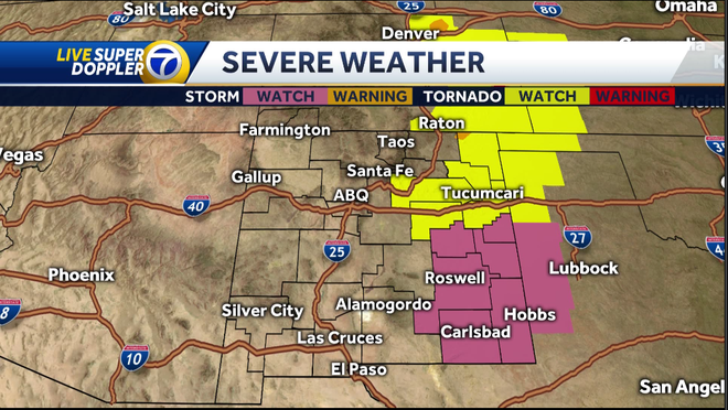 Severe Weather Forecasted For Eastern New Mexico, Windy In The West