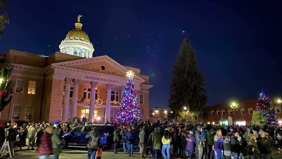 NC city celebrates tree lighting