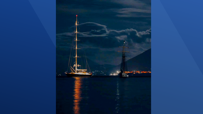 This&#x20;picture&#x20;taken&#x20;at&#x20;around&#x20;20.00gmt&#x20;on&#x20;Sunday,&#x20;Aug.&#x20;18,&#x20;2024,&#x20;shows&#x20;the&#x20;UK&#x27;s&#x20;vessel&#x20;Bayesan,&#x20;left,&#x20;and&#x20;the&#x20;Duch&#x20;sailboat&#x20;Sir&#x20;Robert&#x20;Baden&#x20;Powell&#x20;at&#x20;anchor&#x20;off&#x20;the&#x20;Sicilian&#x20;village&#x20;of&#x20;Porticello&#x20;near&#x20;Palermo,&#x20;in&#x20;southern&#x20;Italy,&#x20;The&#x20;Bayesan&#x20;sunk&#x20;at&#x20;around&#x20;02.00gmt&#x20;when&#x20;a&#x20;violent&#x20;sudden&#x20;storm&#x20;hit&#x20;the&#x20;area.&#x20;15&#x20;people&#x20;were&#x20;initially&#x20;rescued&#x20;by&#x20;the&#x20;crew&#x20;of&#x20;the&#x20;Sir&#x20;Robert&#x20;Baden&#x20;Powell.