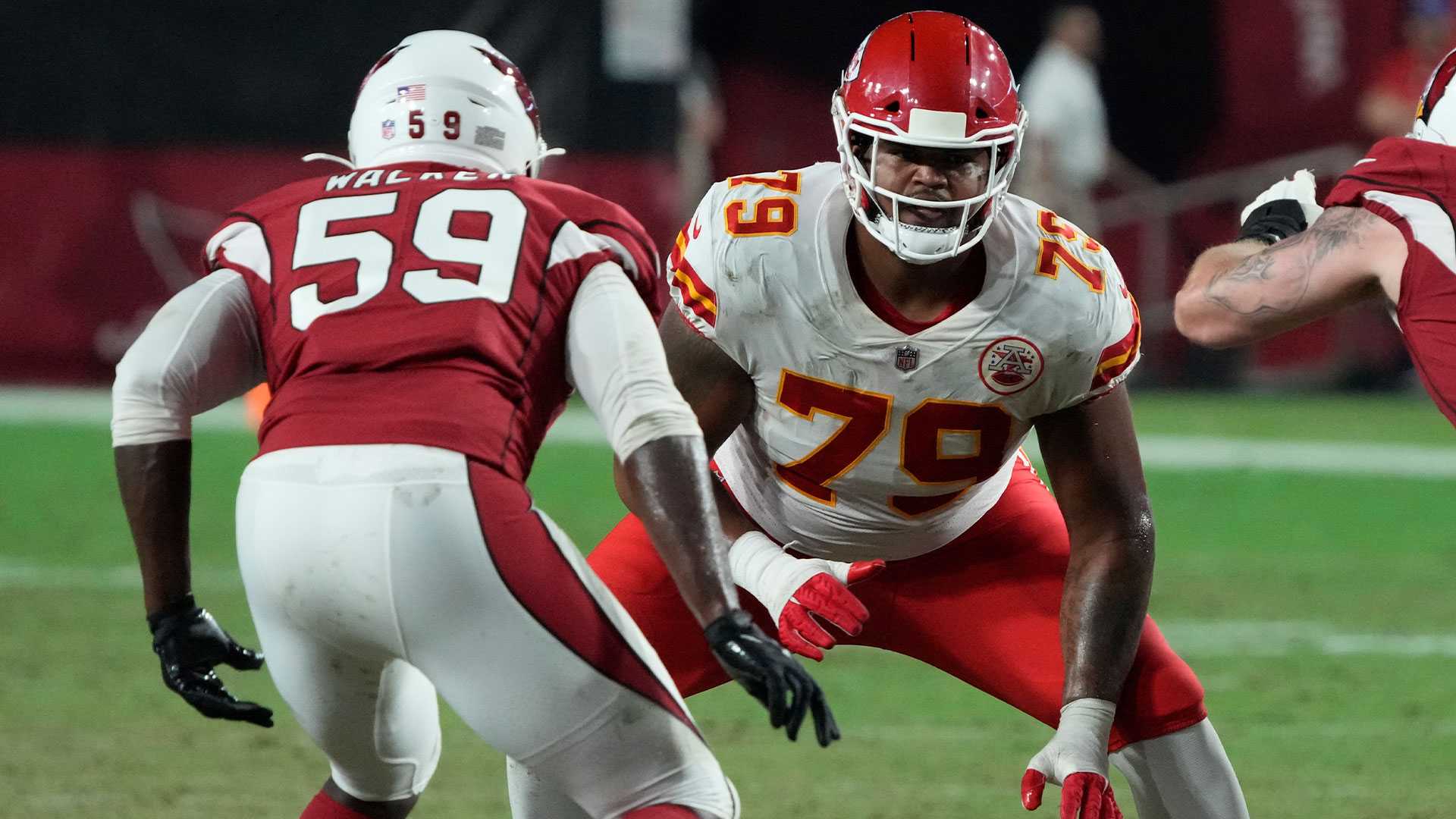 New England Patriots defensive end Deatrich Wise Jr. (91) during the second  half of an NFL football game against the Kansas City Chiefs, Monday, Oct.  5, 2020, in Kansas City, Mo. (AP