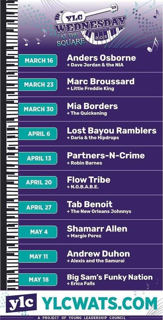 New Orleans Wednesday at the Square concerts return