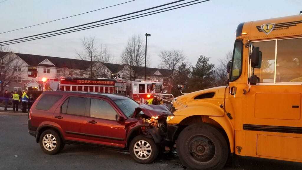 School bus involved in crash in York Township; Injuries reported