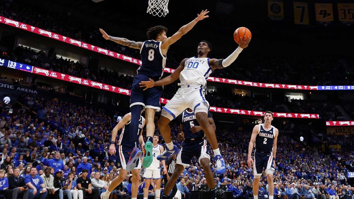 No. 18 Kentucky flails against No. 11 Gonzaga, falling to another ranked opponent