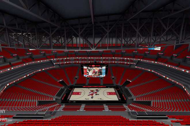 KFC Yum! Center installs new basketball and volleyball court