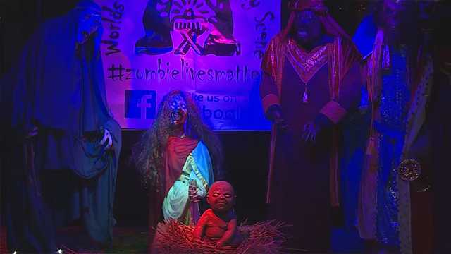 Controversial zombie nativity scene gets one last Christmas hurrah