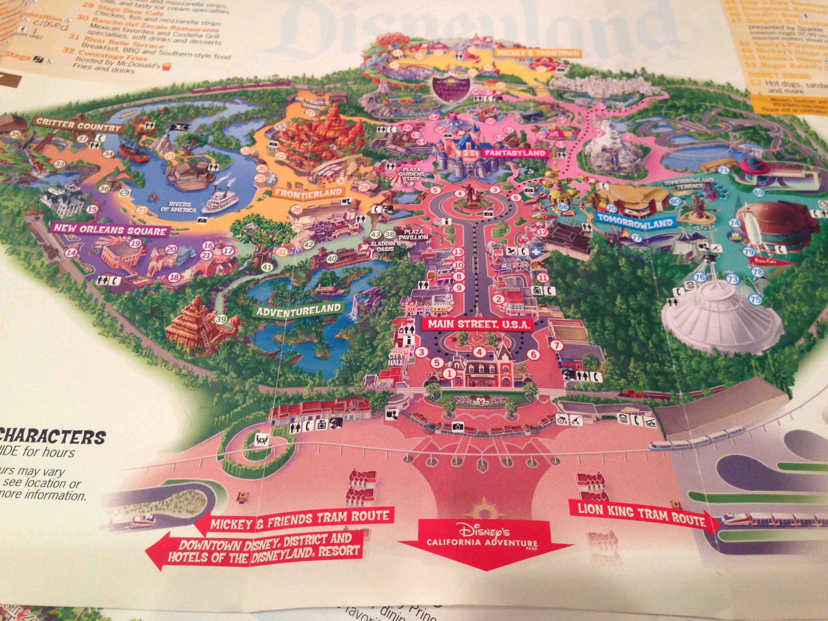 disneyland 1966 map