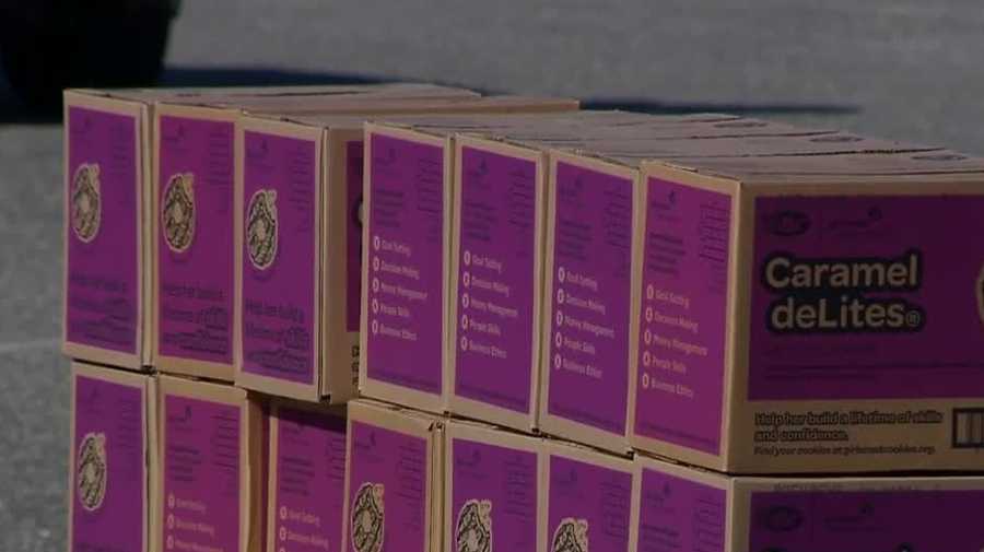 More than 350,000 boxes of Girl Scout cookies will be distributed  Monday to troops in Modesto for delivery.