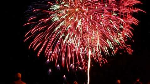 FILE image of fireworks displays