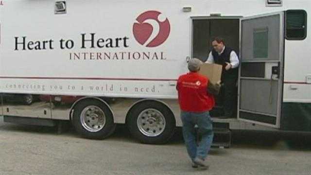 Olathe-based Heart to Heart International is sending medical supplies and people with medical training to help out in the northeastern U.S. in the wake of Hurricane Sandy.