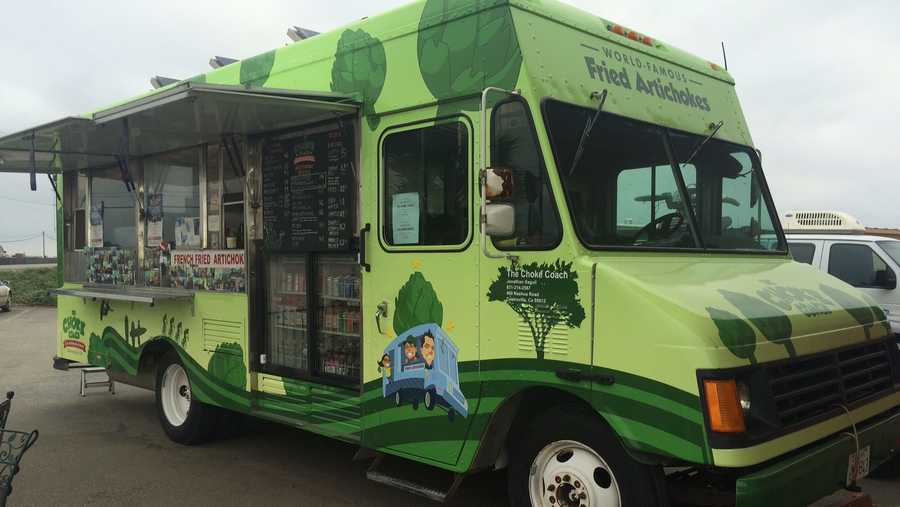 FILE - Food trucks headed to downtown Monterey