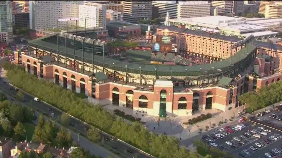 Aerial, Camden Yards Stadium, Baltimore, Maryland - original digital file