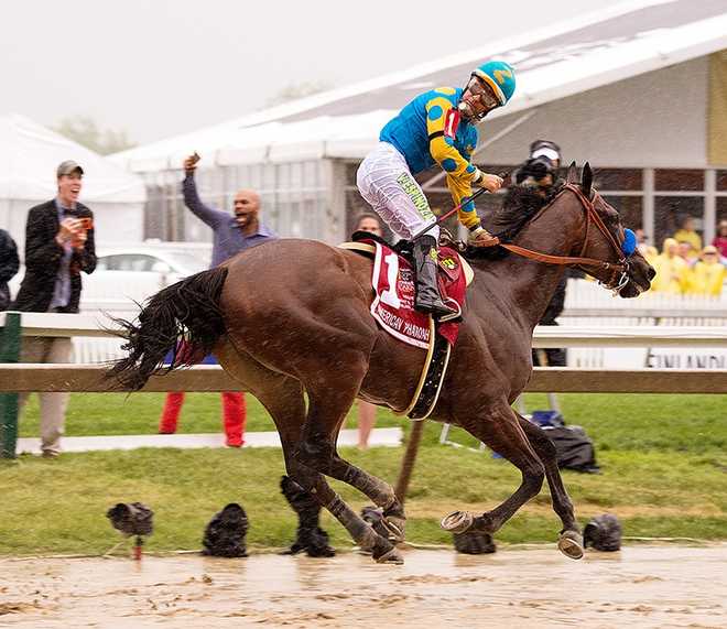 American Pharoah Wins Preakness In Downpour - CBS Baltimore