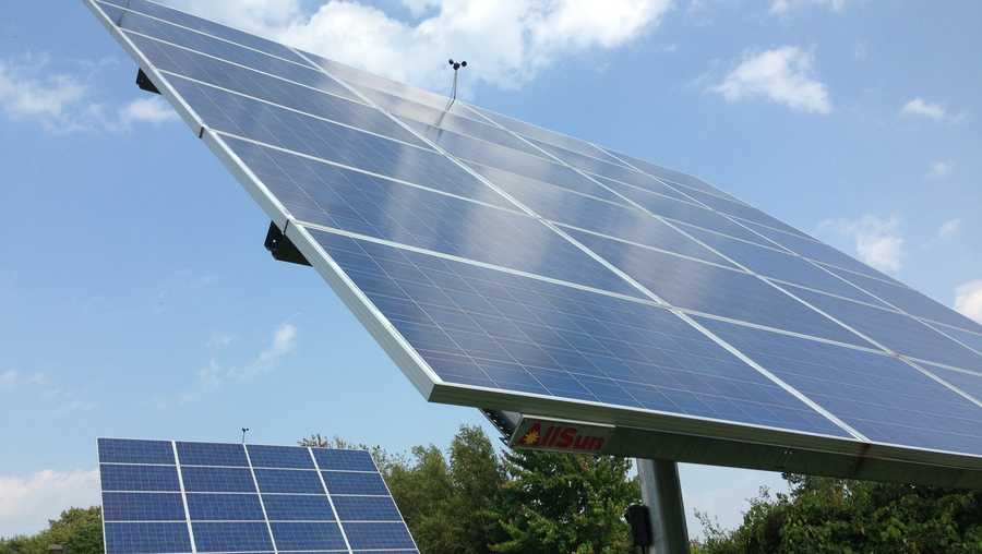 A solar panel in Williston seen in this file photo.