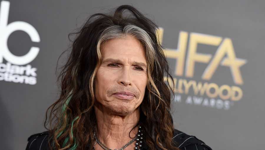 Steven Tyler arrives at the Hollywood Film Awards at the Palladium, in Los Angeles. Aerosmith frontman Tyler is asking Republican presidential candidate Donald Trump to stop using the power ballad "Dream On" at campaign events.
