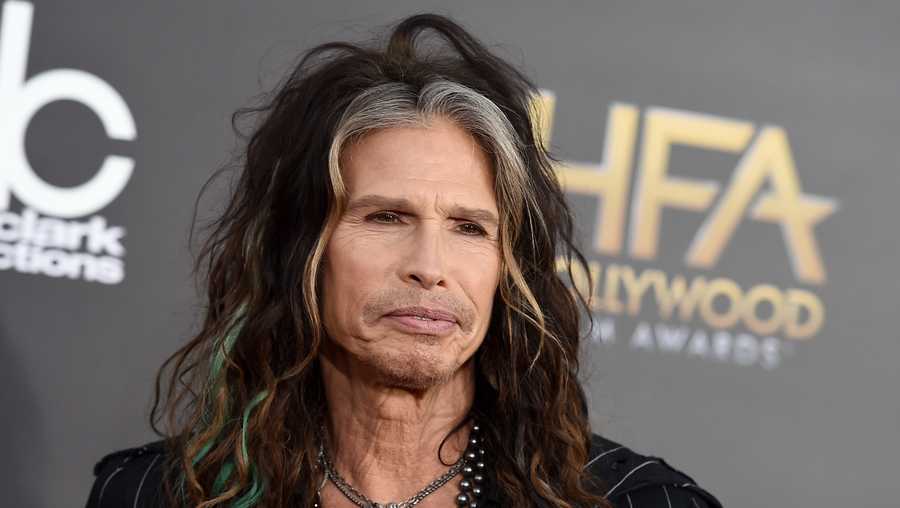 Steven Tyler arrives at the Hollywood Film Awards at the Palladium, in Los Angeles. Aerosmith frontman Tyler is asking Republican presidential candidate Donald Trump to stop using the power ballad "Dream On" at campaign events.