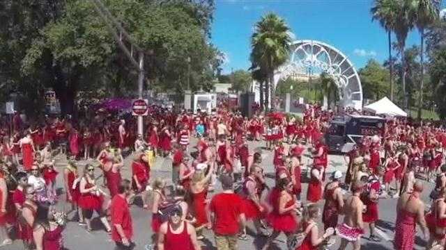 Images from the sky: 2013 Red Dress Run