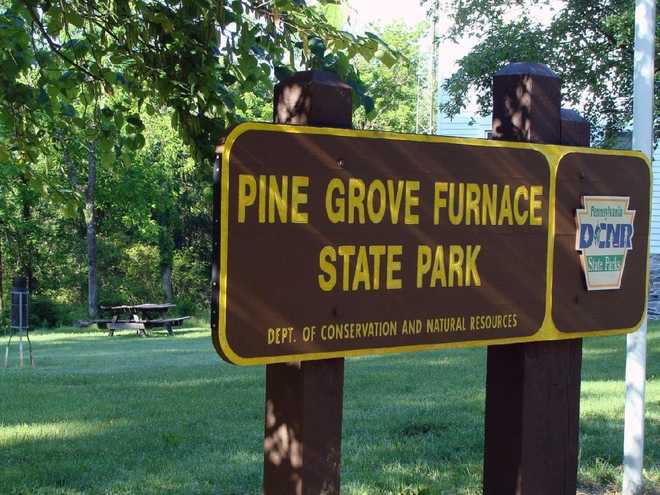 Pine Grove Furnace State Park in Cumberland County has two lakes and beaches, a campground and hiking trails.