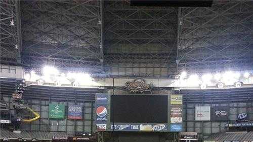 Cerveceros Day at Miller Park. Today, the Brewers are sporting