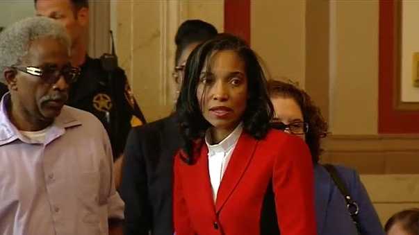 Former juvenile judge Tracie Hunter arrives in court May 20, 2016.