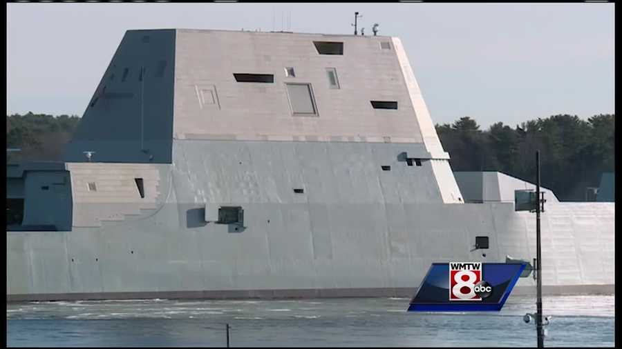 The future USS Zumwalt is so stealthy that the Navy tested reflective material to make it visible to mariners during recent sea trials.