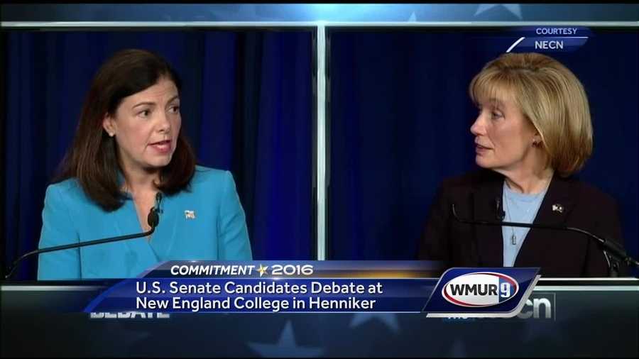 Sen. Kelly Ayotte and Gov. Maggie Hassan, seen here at a recent debate, are issuing charges and counter-charges in the wake of the latest blockbuster develoments related to the Hillary Clinton email issue. 