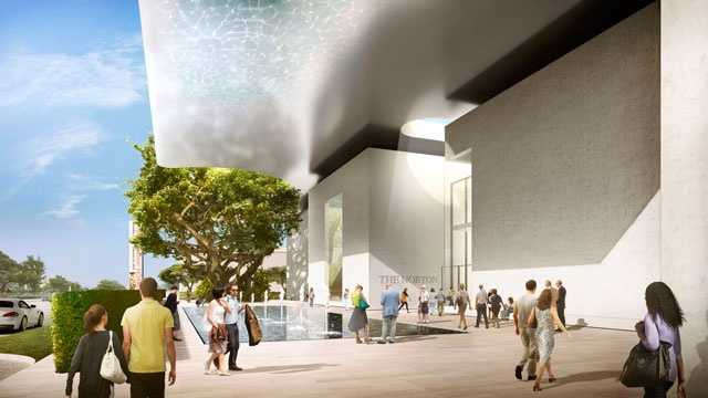 This is a rendering of what the retrofitted Norton Museum of Art will look like when the master plan is complete.