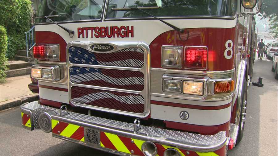 A truck from the Pittsburgh Fire Bureau.