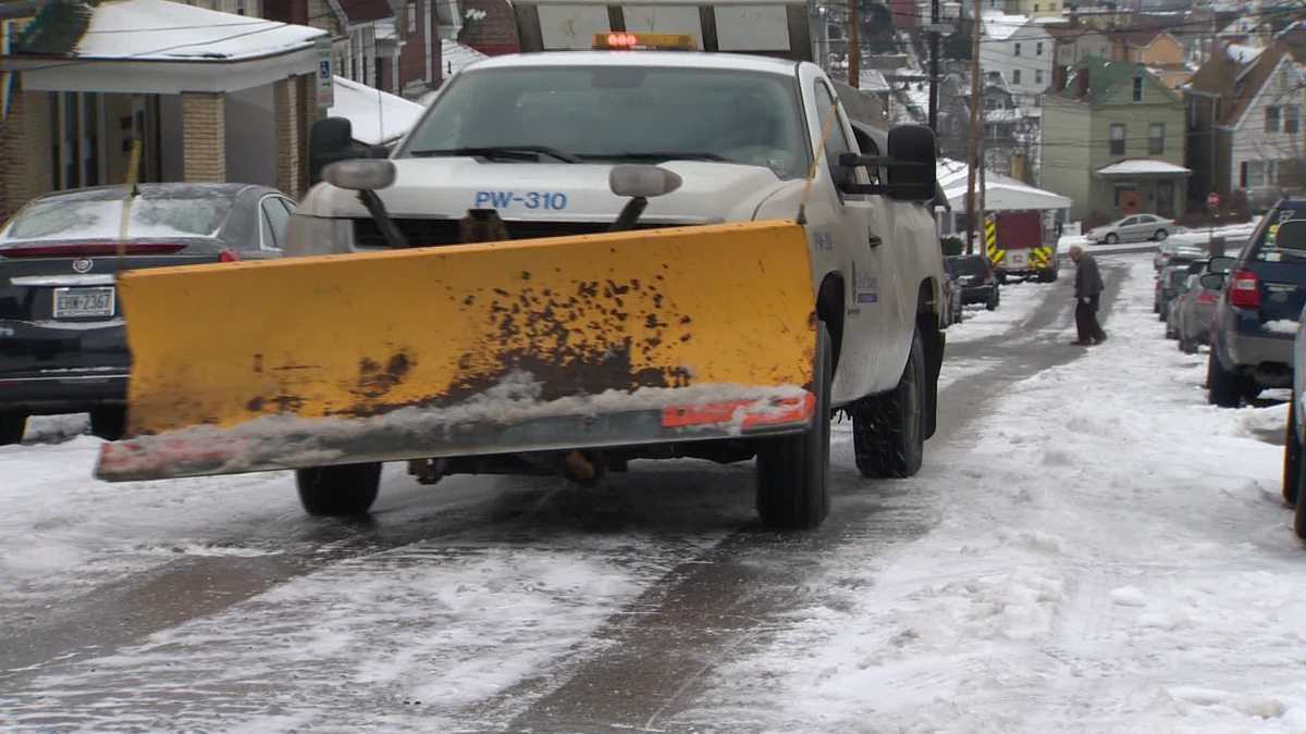 City-owned salt, plow truck out of commission after catching fire in Pittsburgh