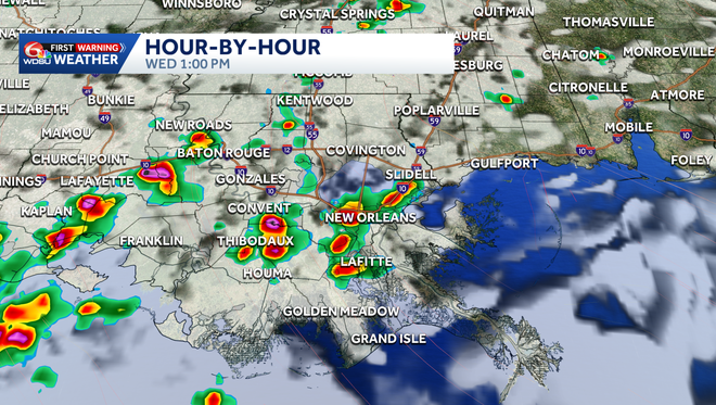 scattered afternoon storms wednesday