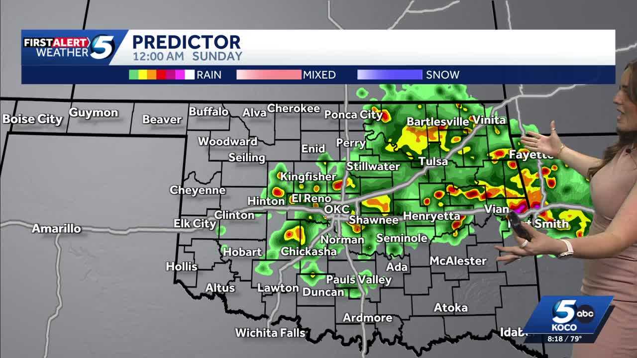 Severe thunderstorm watch issued for much of Oklahoma Saturday - KOCO