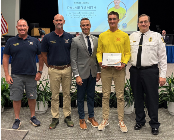 Boca Ocean Rescue member honored for rescuing pilot from ocean
