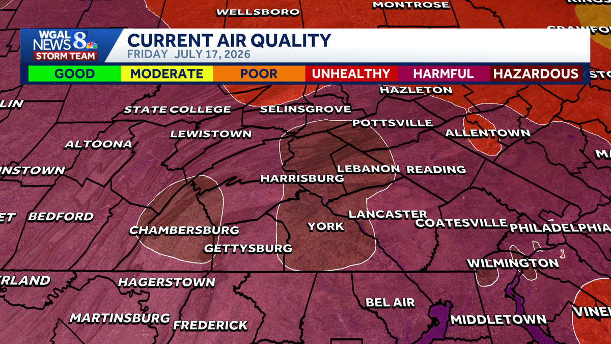 ALERT DAY: Code Purple air quality alert in effect as Canadian wildfire smoke spreads